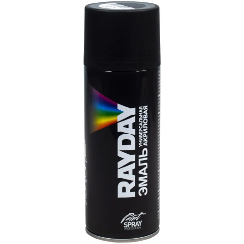 Эмаль универсальная акриловая Rayday Paint Spray Professional 520 мл черная RAL 9005 матовая