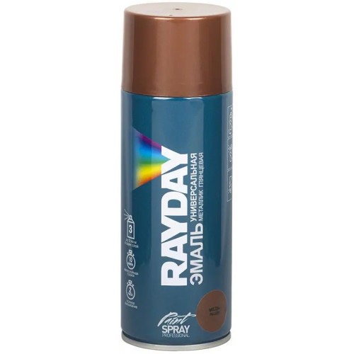 Эмаль универсальная металлик Rayday Paint Spray Professional 520 мл медь