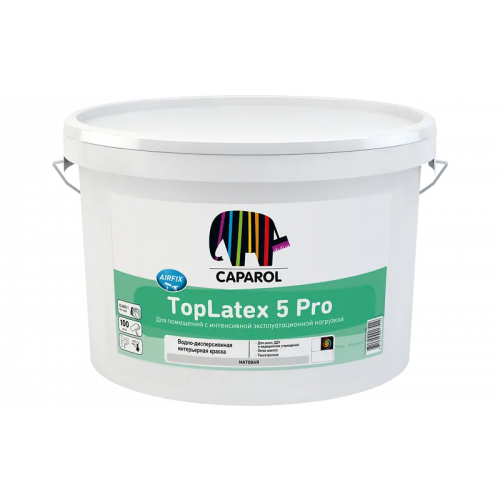Тонкослойная латексная краска для внутренних работ Caparol TopLatex 5 Pro 9.4 л бесцветная