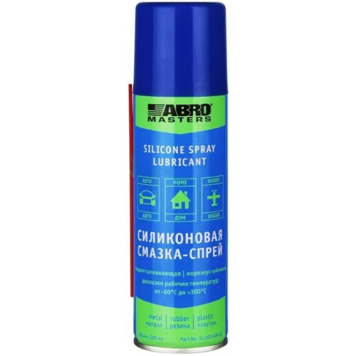 Смазка спрей силиконовая Abro Silicone Spray Lubricant 283 г