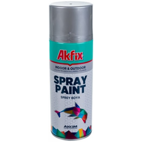 Краска акриловая аэрозольная Akfix Spray Paint 400 мл RAL 9006 алюминиевая