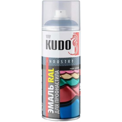 Эмаль RAL для профнастила и металлочерепицы Kudo Industry Paint Repair 520 мл сигнальный синий