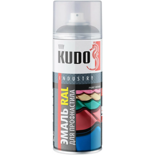 Эмаль RAL для профнастила и металлочерепицы Kudo Industry Paint Repair 520 мл серый графит