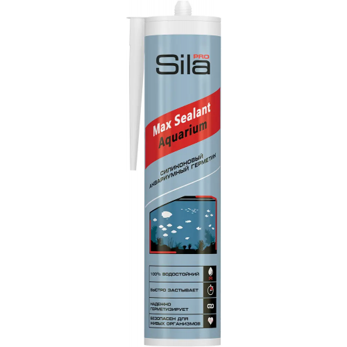 Силиконовый аквариумный герметик Sila Pro Max Sealant Aquarium 280 мл черный