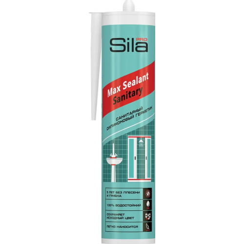 Санитарный силиконовый герметик Sila Pro Max Sealant Sanitary 280 мл белый