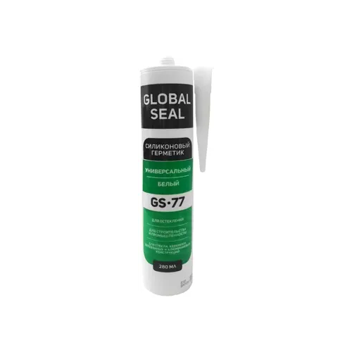 Герметик силиконовый универсальный Global Seal GS 77 280 мл белый