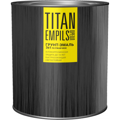Грунт эмаль 3 в 1 по ржавчине Ореол Titan 10 кг черная