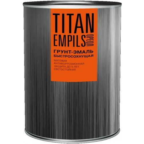 Грунт эмаль быстросохнущая матовая Ореол Titan 10 кг черная