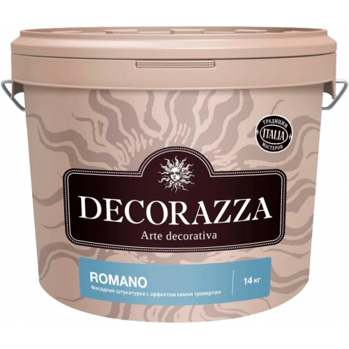 Фасадная штукатурка с эффектом камня травертин Decorazza Romano 14 кг