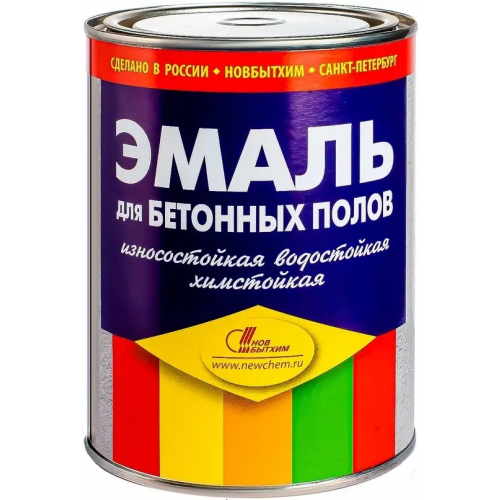 Эмаль для бетонных полов износостойкая водостойкая Новбытхим 2.7 л желто коричневая