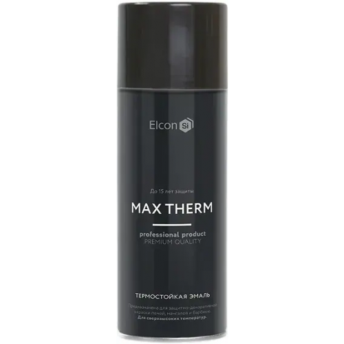 Термостойкая эмаль Elcon Max Therm 520 мл коричневая RAL 8017 400 °C