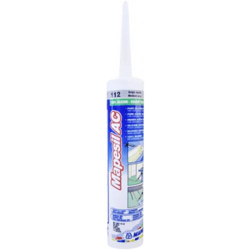 Герметик силиконовый Mapei Mapesil AC 310 мл серый
