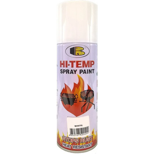 Термостойкая спрей краска Bosny Hi Temp Spray Paint 520 мл белая White глянцевая до +205°С