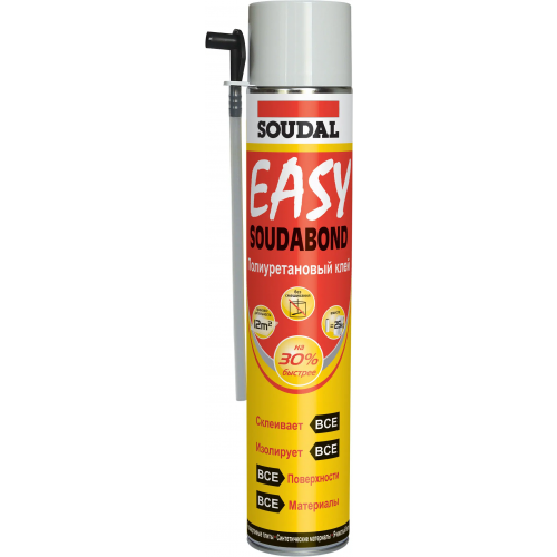 Полиуретановый клей в аэрозоле Soudal Soudabond Easy 750 мл оранжевый ручной бытовой