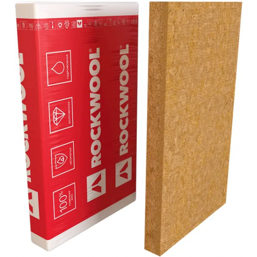 Жесткая гидрофобизированная теплоизоляционная плита Rockwool Руф Баттс Стяжка 0.6*1 м/50 мм
