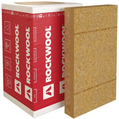 Жесткая гидрофобизированная теплоизоляционная плита Rockwool Венти Баттс Д Оптима 0.6*1 м/120 мм
