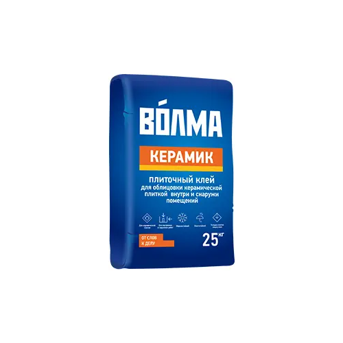 Плиточный клей для облицовки керамической плиткой Волма Керамик 25 кг