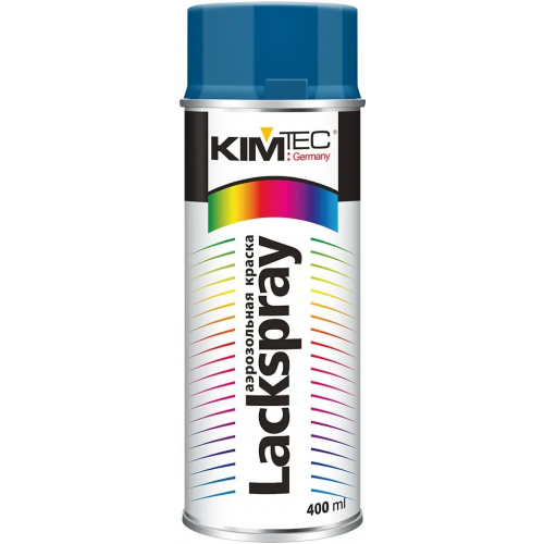 Аэрозольная краска спрей Kim Tec Lackspray 400 мл синяя RAL 5010 глянцевый