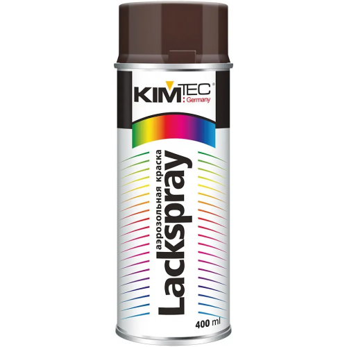 Аэрозольная краска спрей Kim Tec Lackspray 400 мл шоколад RAL 8017 глянцевый