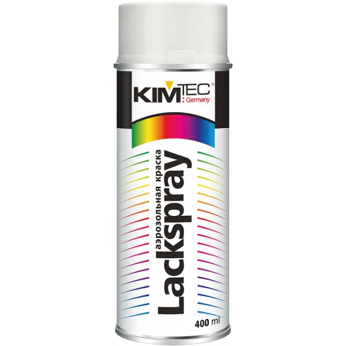 Аэрозольная краска спрей Kim Tec Lackspray 400 мл белая RAL 9003 матовый