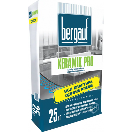 Клей усиленный для керамической плитки Bergauf Keramik Pro 25 кг