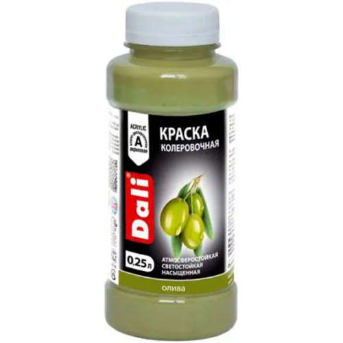 Краска колеровочная акриловая Dali 250 мл олива