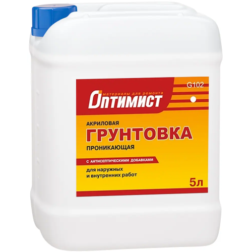 Акриловая грунтовка проникающая Оптимист G 102 5 л