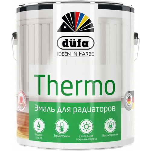 Эмаль для отопительных приборов Dufa Retail Thermo 750 мл белая