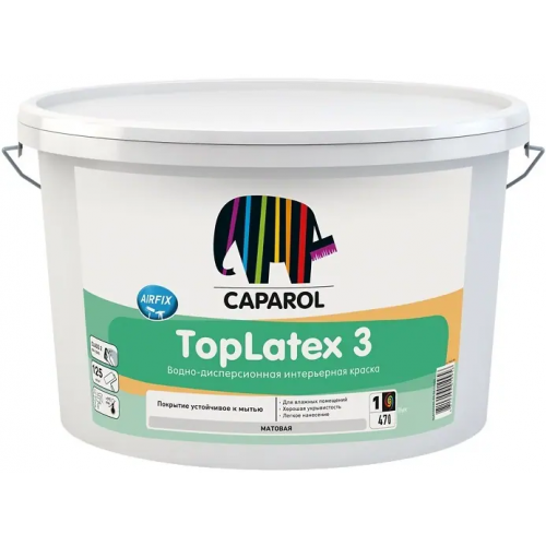 Матовая латексная краска Caparol TopLatex 3 10 л белая