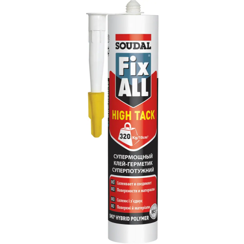 Гибридный клей герметик Soudal Fix All High Tack 290 мл белый
