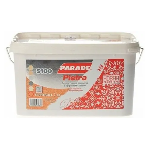 Декоративное покрытие Parade S100 Deco Pietra 7 кг терракота