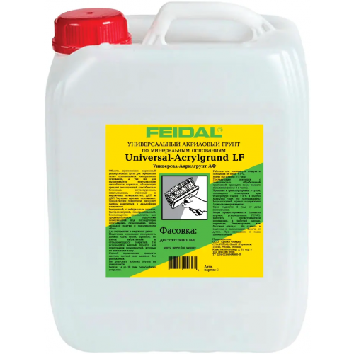 Грунтовка акриловая универсальная укрепляющая Feidal Universal Acrylgrund LF 10 л неморозостойкая