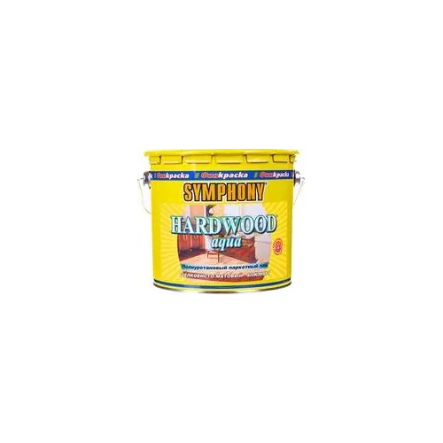 Полиуретановый паркетный лак покрывной Финкраска Симфония Hardwood Aqua 10 л шелковисто матовый