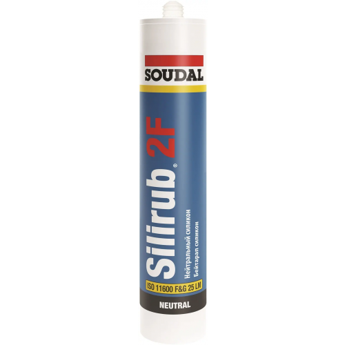 Нейтральный силикон Soudal Silirub 2 F 300 мл серый