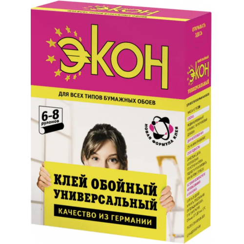 Клей обойный универсальный для всех типов бумажных обоев Экон 450 г