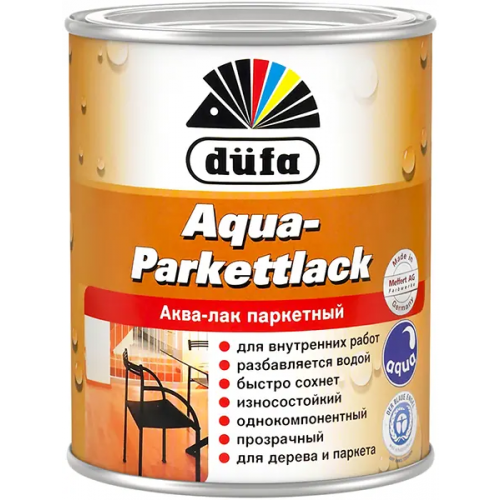 Аква лак паркетный Dufa Aqua Parkettlack 750 мл шелковисто матовый