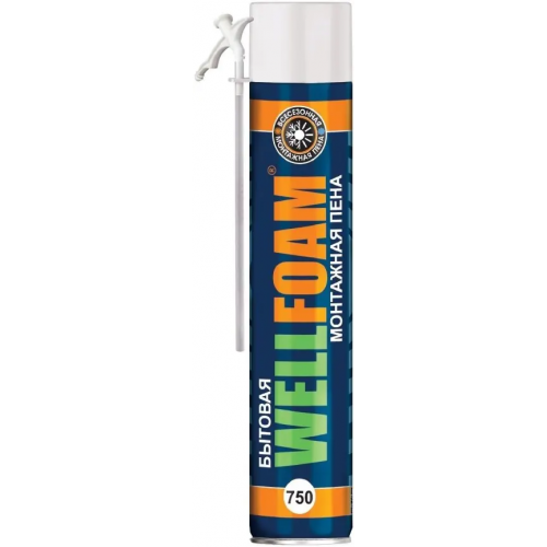 Пена монтажная бытовая всесезонная Wellfoam 750 1 л