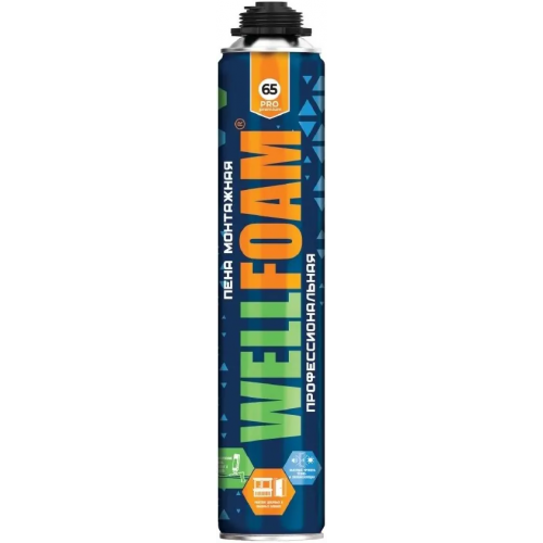 Пена монтажная профессиональная всесезонная Wellfoam 65 1 л