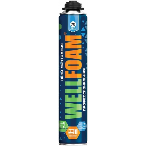 Пена монтажная профессиональная всесезонная Wellfoam 70 1 л
