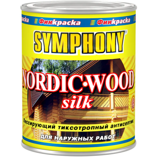 Лессирующий тиксотропный антисептик Финкраска Симфония Nordic Wood Silk 3 л
