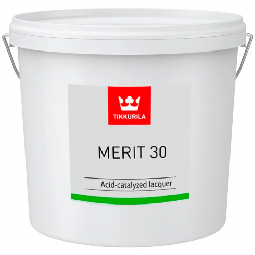 Двухкомпонентный универсальный лак кислотного отверждения Тиккурила Merit 30 2 комп универсальный лак кислотного отверждения 1 л