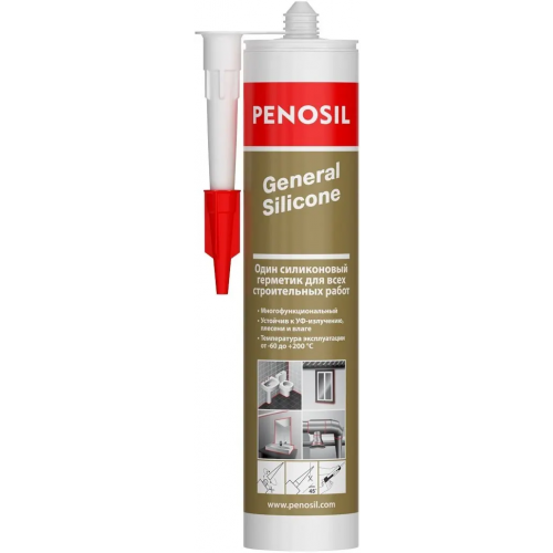 Силиконовый герметик для всех строительных работ Penosil General Silicone 310 мл белый