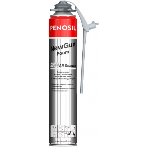 Всесезонная монтажная пена со специальным адаптером Penosil NewGun Foam All Season 750 мл