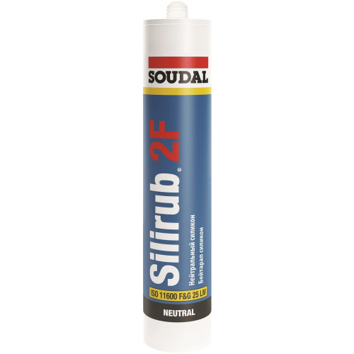 Нейтральный силикон Soudal Silirub 2 F 300 мл бесцветный