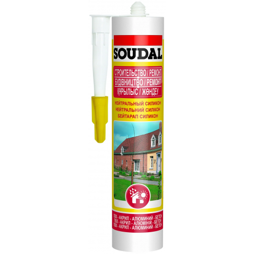 Нейтральный силикон Soudal Строительство Ремонт 280 мл бесцветный