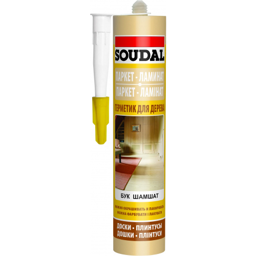 Паркетный герметик для дерева Soudal Паркет Ламинат 280 мл бук