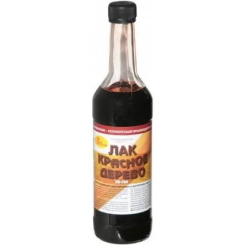Лак быстросохнущий для наружных и внутренних работ Новбытхим ХВ 784 500 мл красное дерево