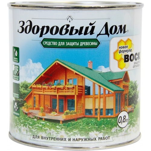 Средство для защиты древесины Здоровый Дом 800 мл дуб