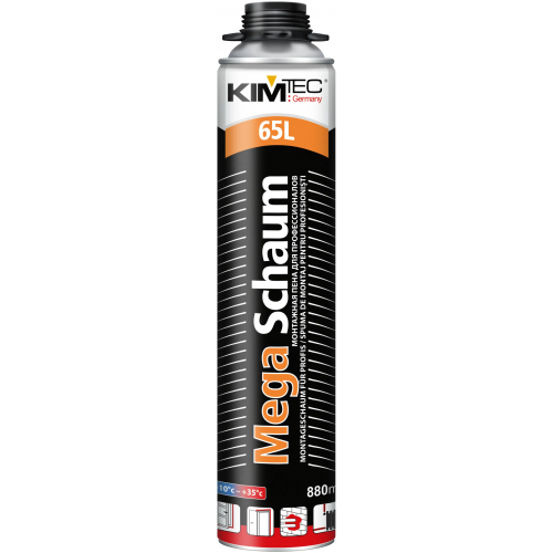 Монтажная пена для профессионалов пистолетная Kim Tec Mega Schaum 65L 850 мл