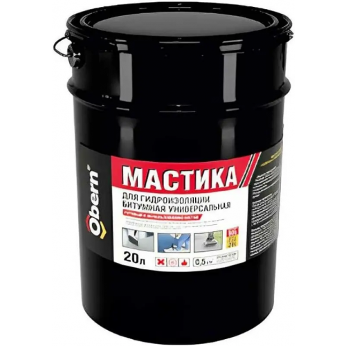 Мастика битумная универсальная для гидроизоляции Obern 14 кг